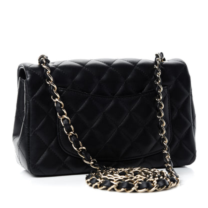 Chanel Lambskin Quilted Mini Rectangular Flap Black 3 of 11