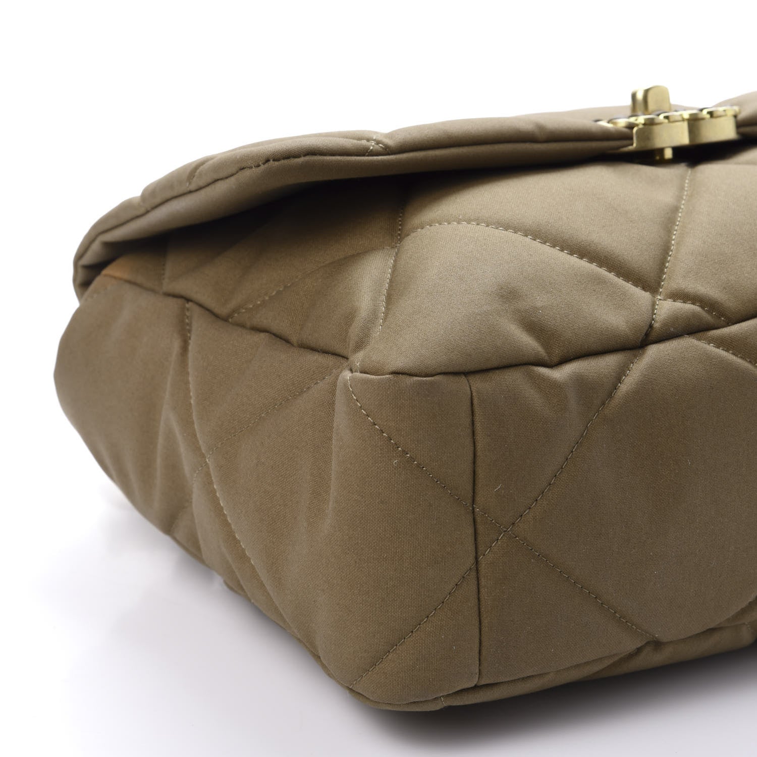 Chanel Canvas Quilted Large 19 Flap Bronze 6 of 12