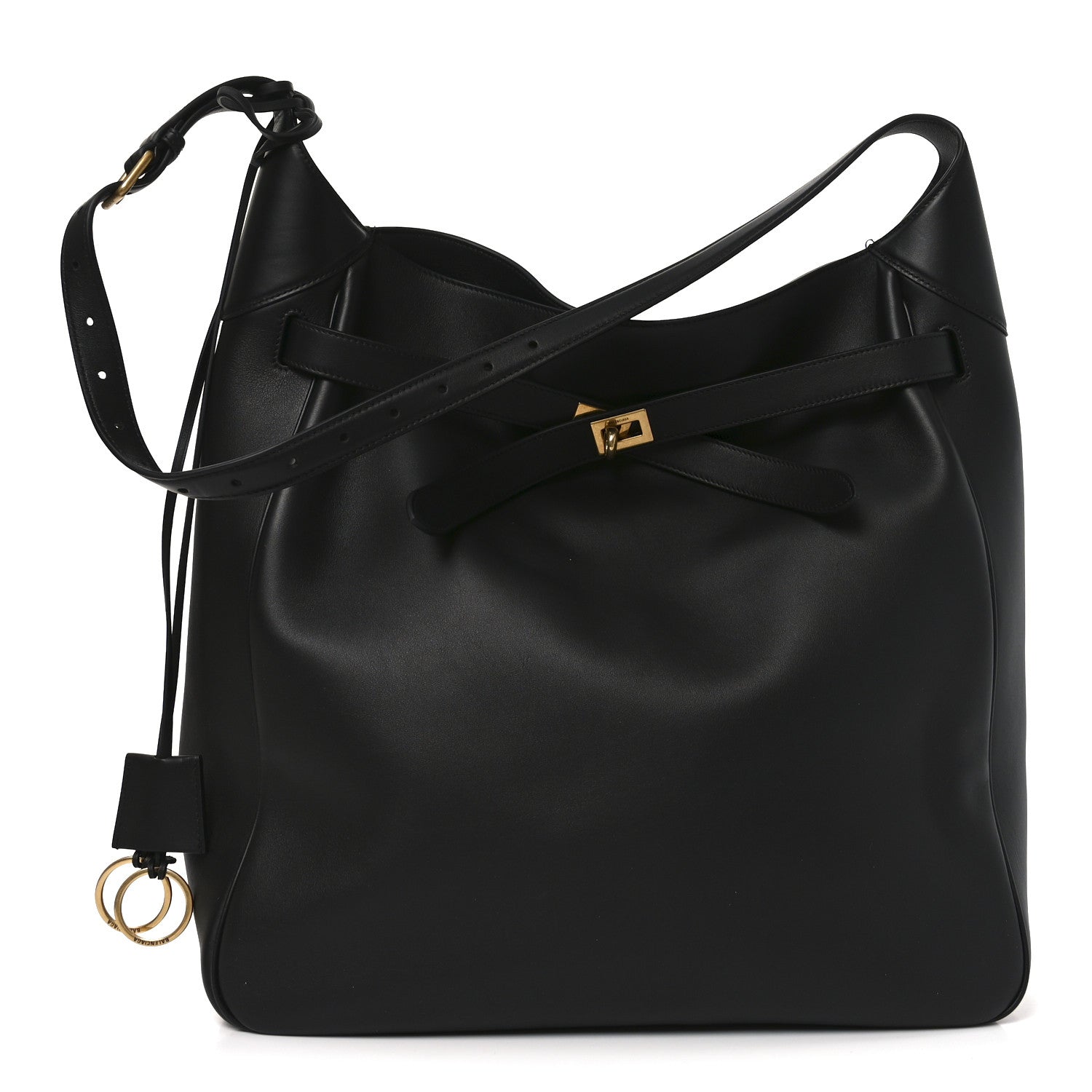Balenciaga Smooth Calfskin Large Bel Air Hobo Black 1 of 10