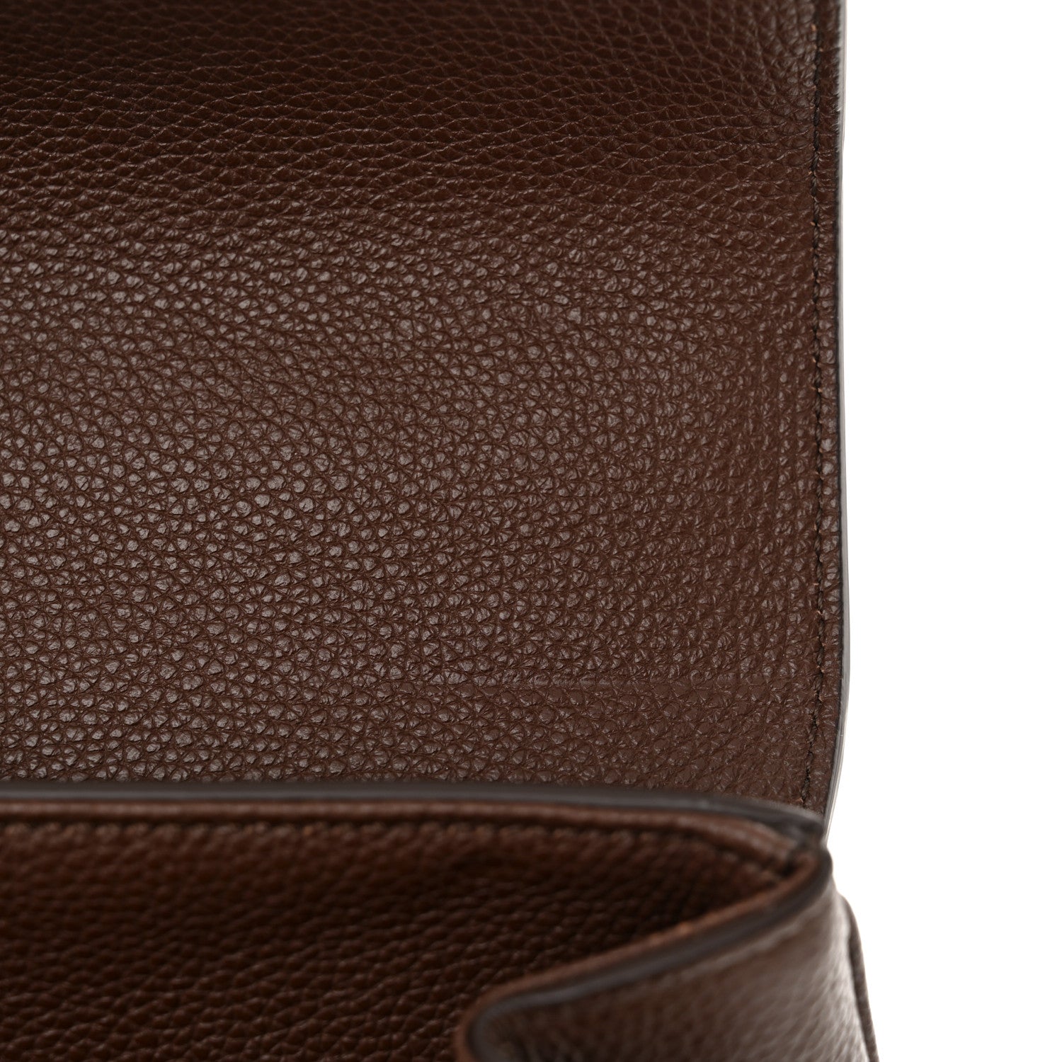 Celine Grained Calfskin Medium 16 Top Handle Bag Brown 14 of 14