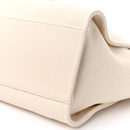 Chanel Canvas Pearl Medium Deauville Tote Ecru Beige 10 of 11