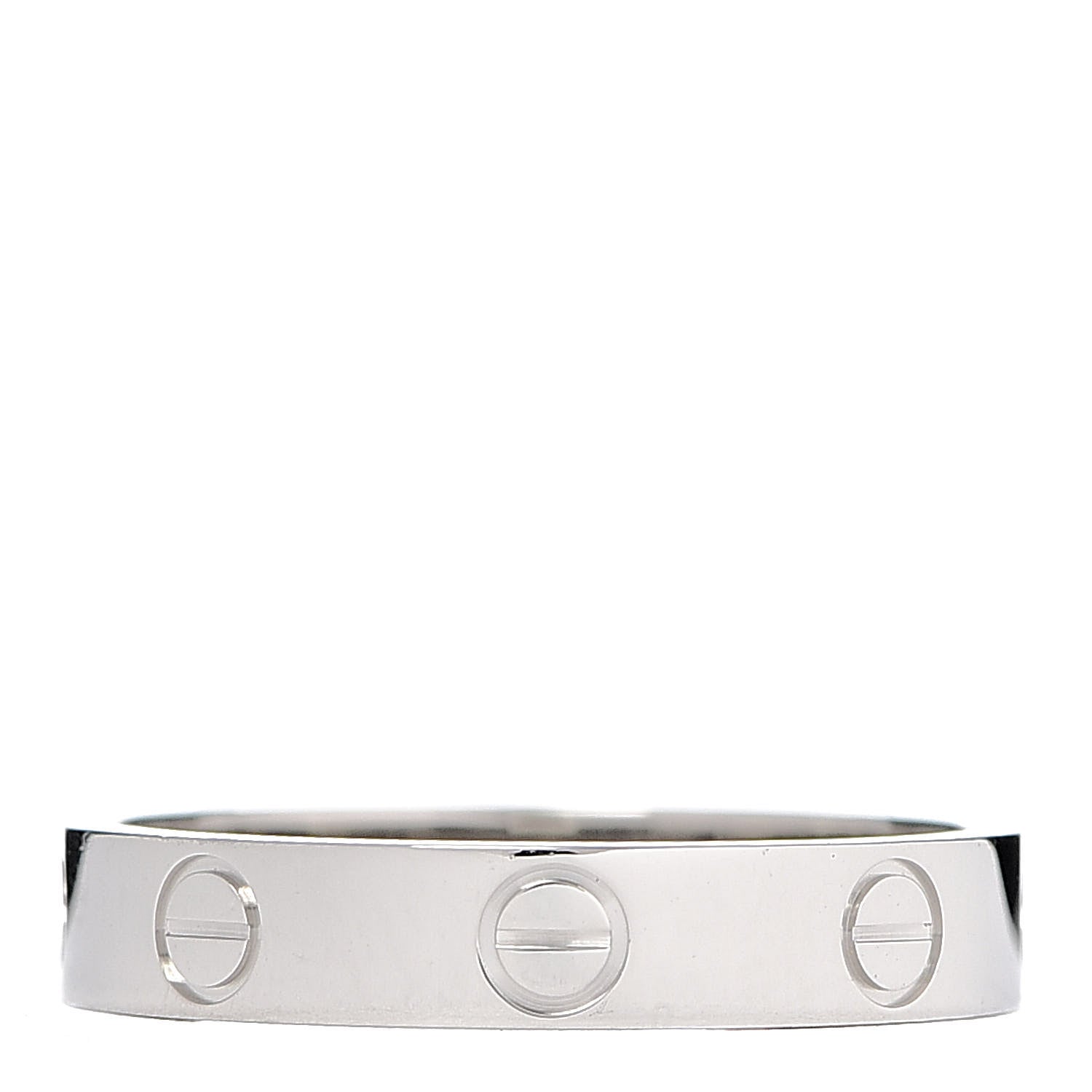 Cartier Platinum 3.5mm LOVE Wedding Band Ring 53 6.25 1 of 5