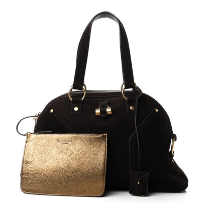 Saint Laurent Suede Large Muse Brown 1 of 9