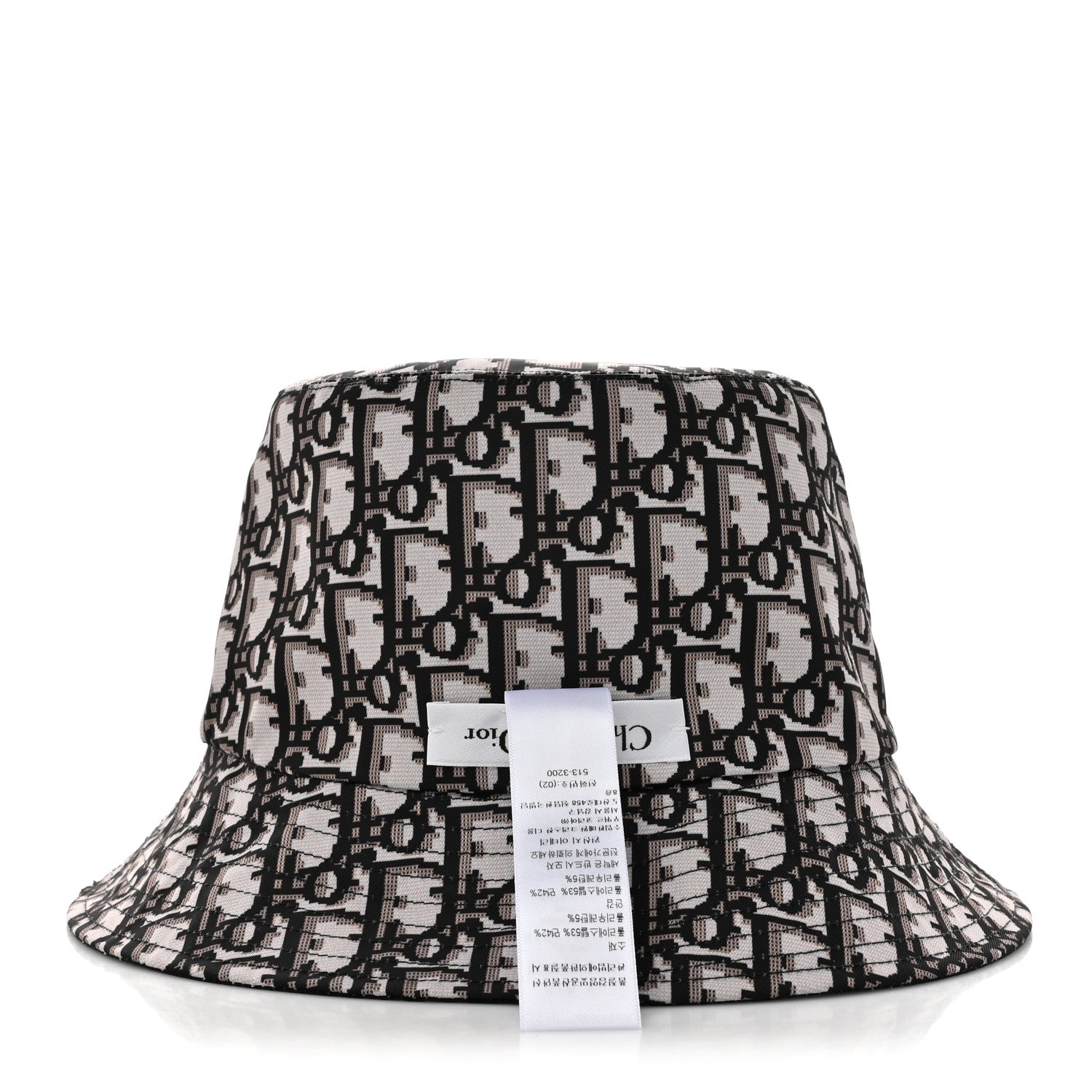 Christian Dior Oblique Reversible Teddy-D Brim Bucket Hat 58 Black 10 of 13
