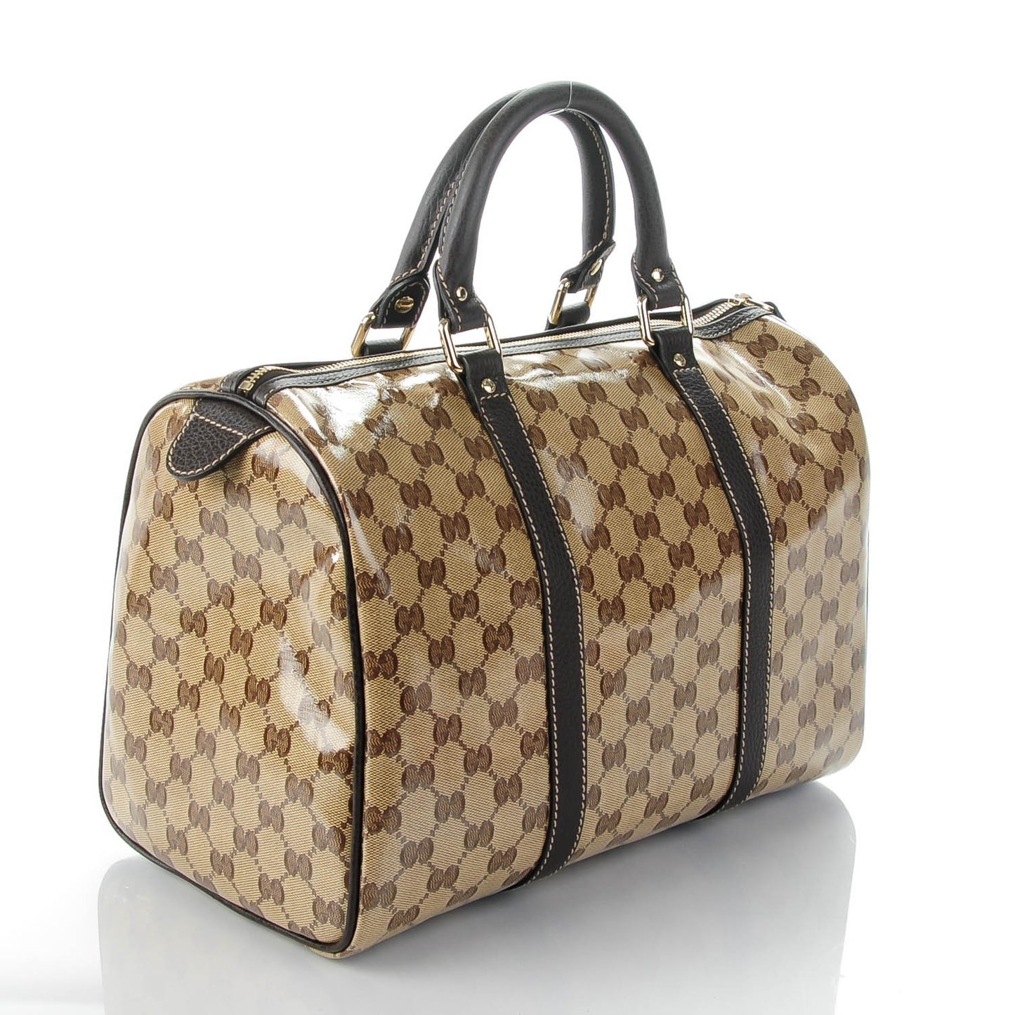 Crystal Monogram Dollar Calfskin Medium Joy Boston Beige Ebony Testa di Moro