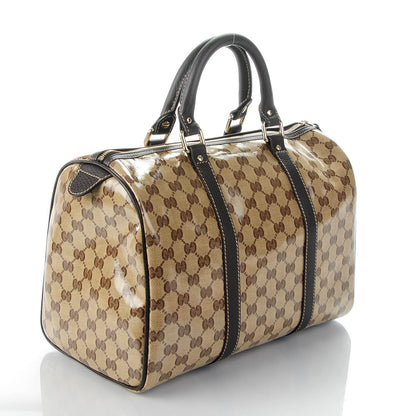 Gucci Crystal Monogram Dollar Calfskin Medium Joy Boston Beige Ebony Testa di Moro 3 of 7
