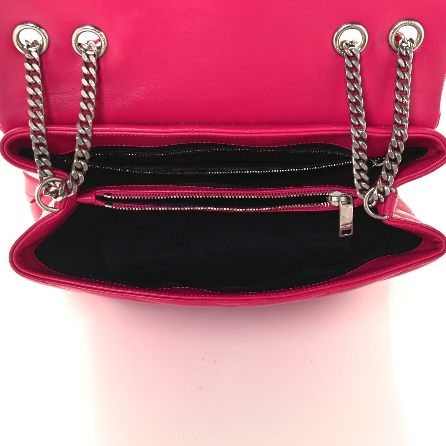 Calfskin Y Quilted Monogram Medium Loulou Chain Satchel Freesia