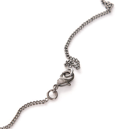 Chanel Baguette Crystal CC Necklace Silver 4 of 4