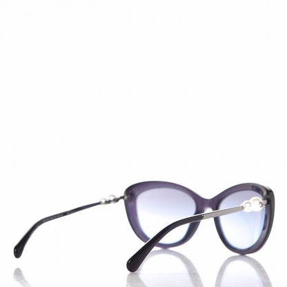 Chanel Acetate Pearl Cat Eye Sunglasses 5340-H Blue 4 of 10