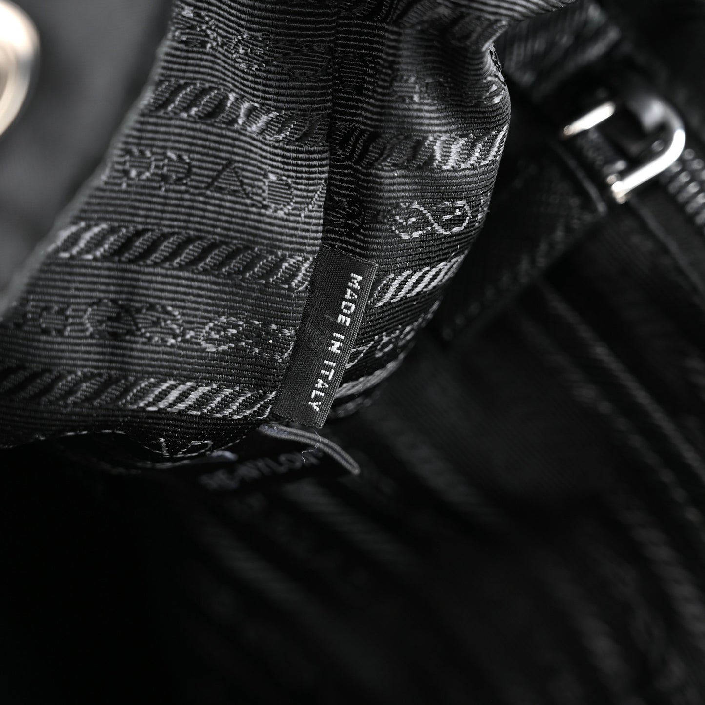 Re-Nylon Vela Saffiano Medium Backpack Black