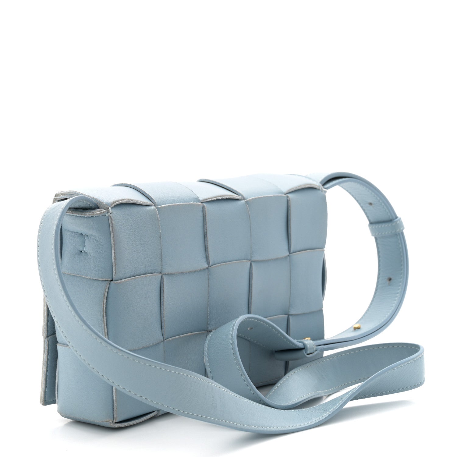 Bottega Veneta Nappa Maxi Intreccio Cassette Bag Pale Blue 3 of 10