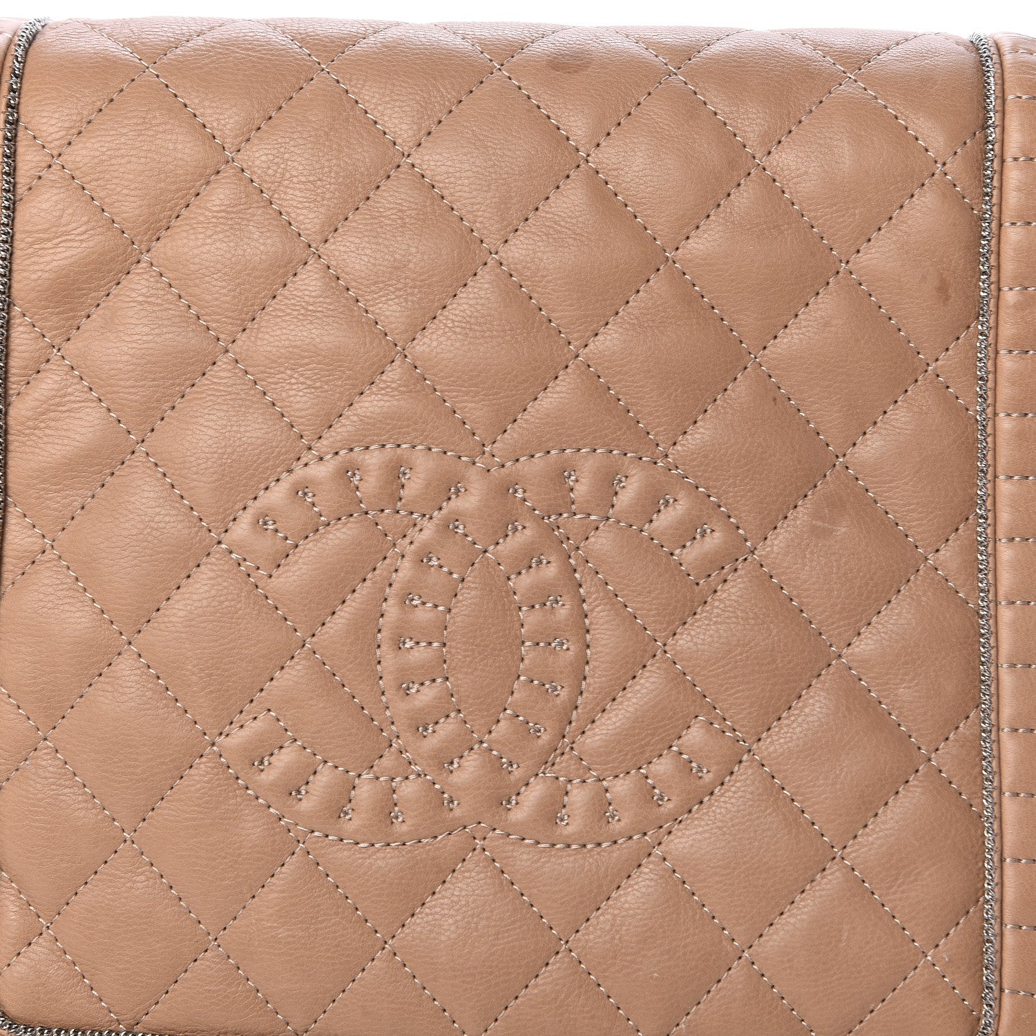 Chanel Calfskin Quilted Istanbul Accordion Flap Beige 12 of 12