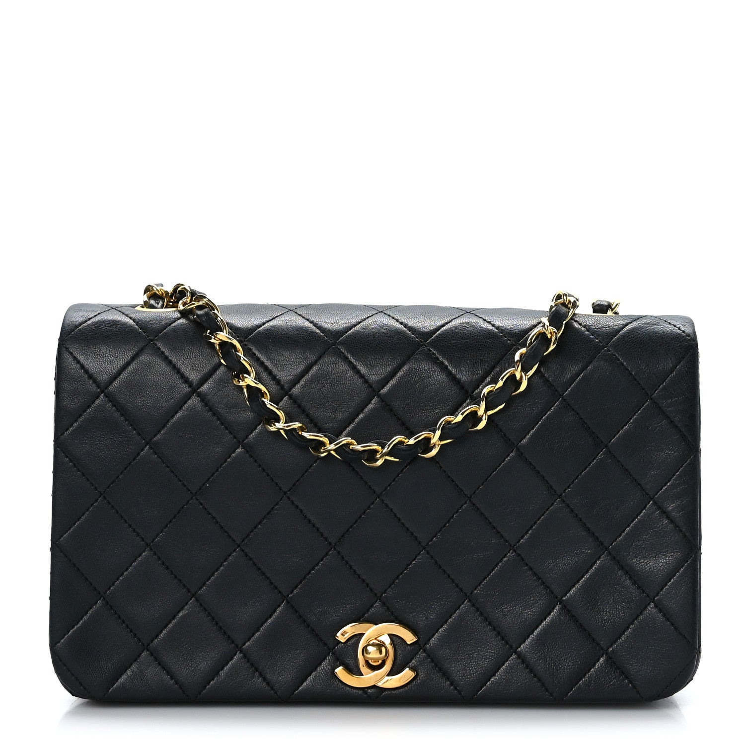 Chanel Lambskin Quilted Small Single Flap Black 1 of 9