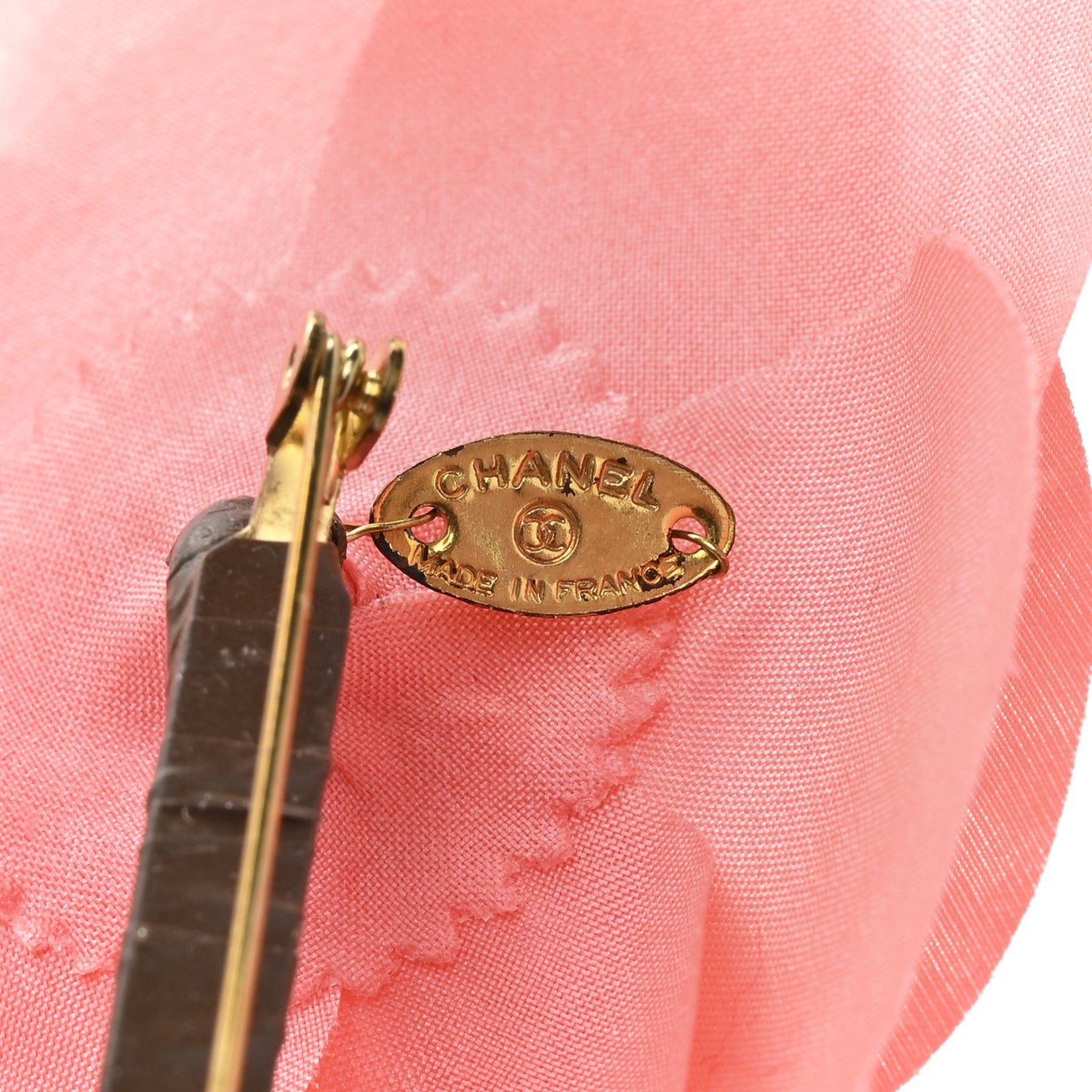 Silk Taffeta Camellia Brooch Pin Rose Pink