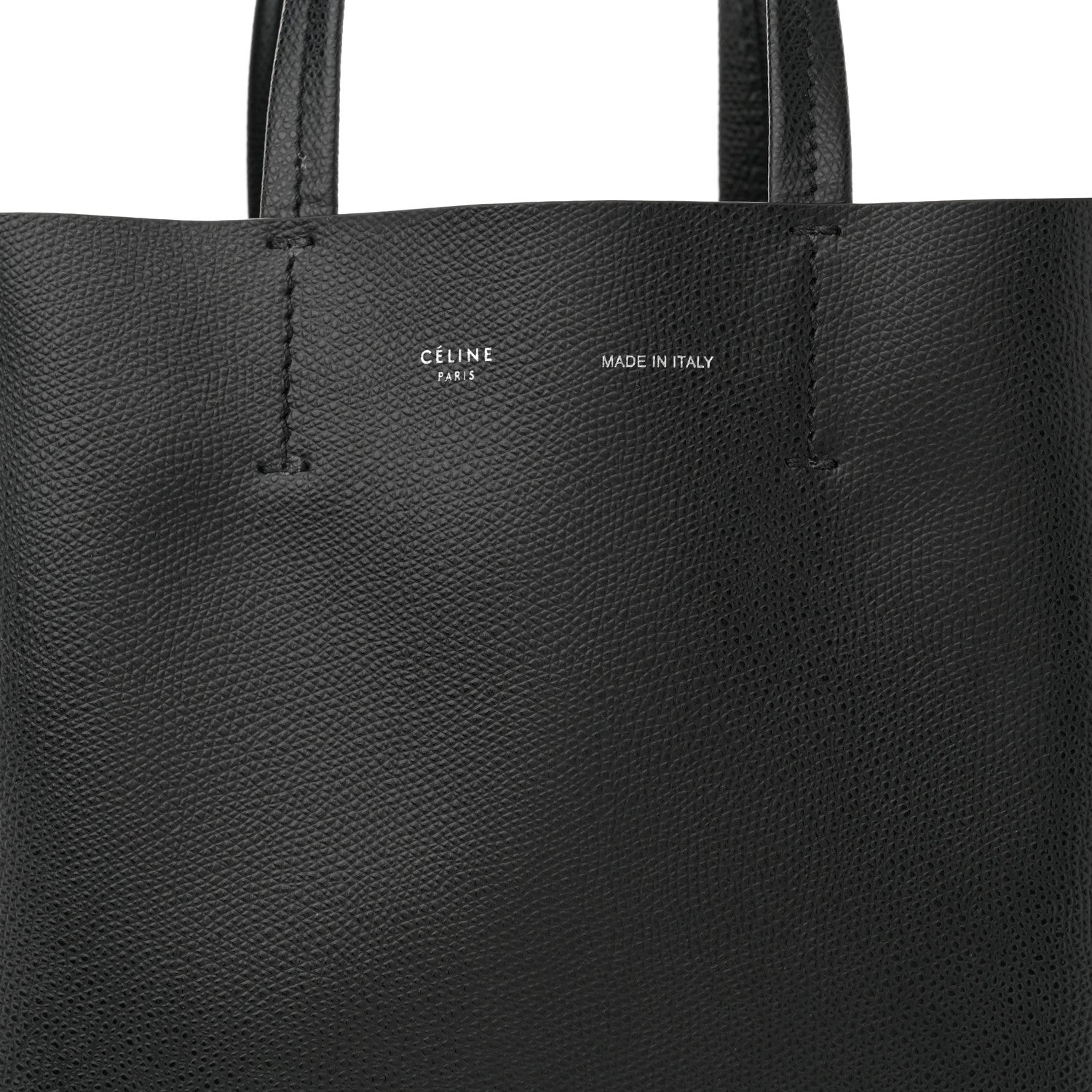 Celine Grained Calfskin Small Vertical Cabas Black 8 of 11