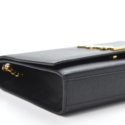 Saint Laurent Grain De Poudre Medium Classic Monogram Kate Satchel Black 5 of 9