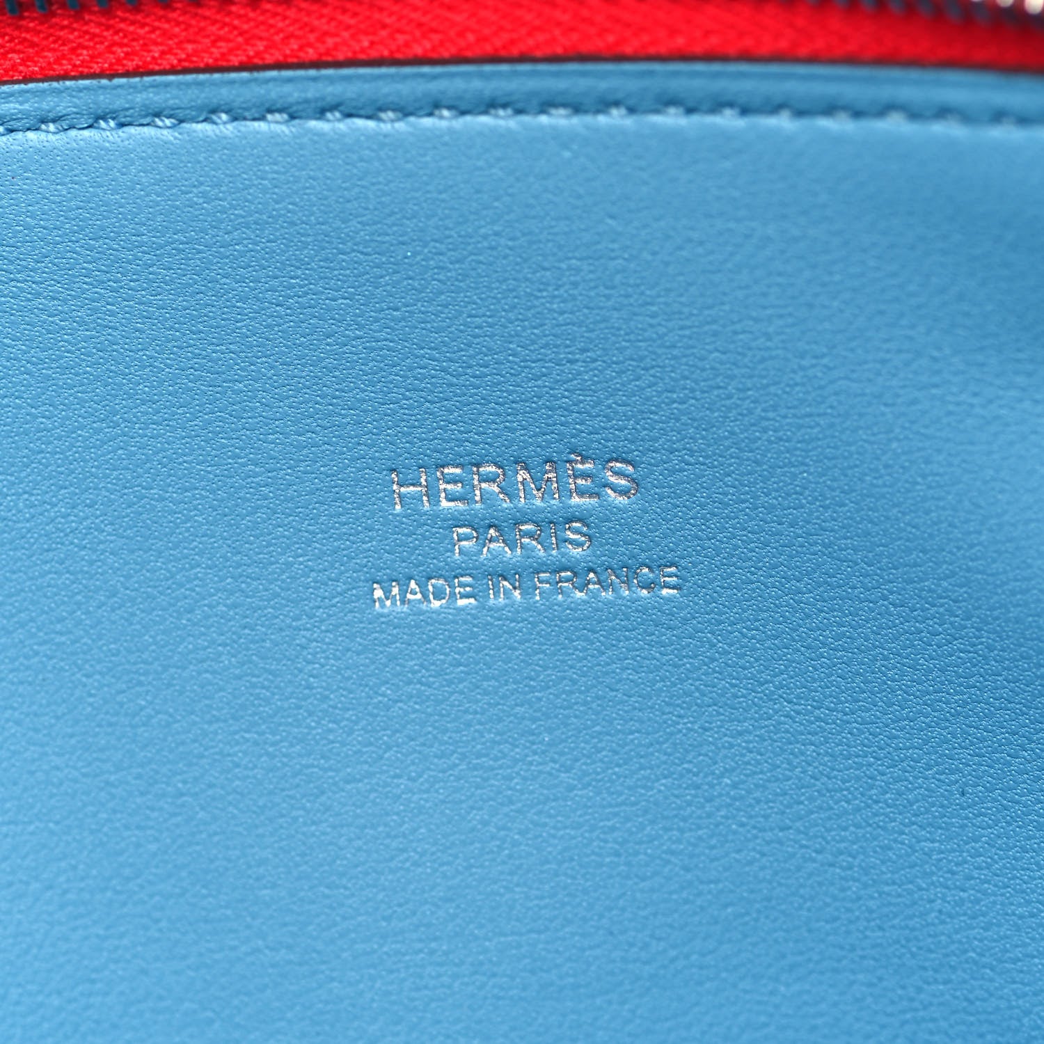Hermes Evercolor Verso Mini 1923 Bolide Rouge De Coeur Bleu Du Nord 8 of 9