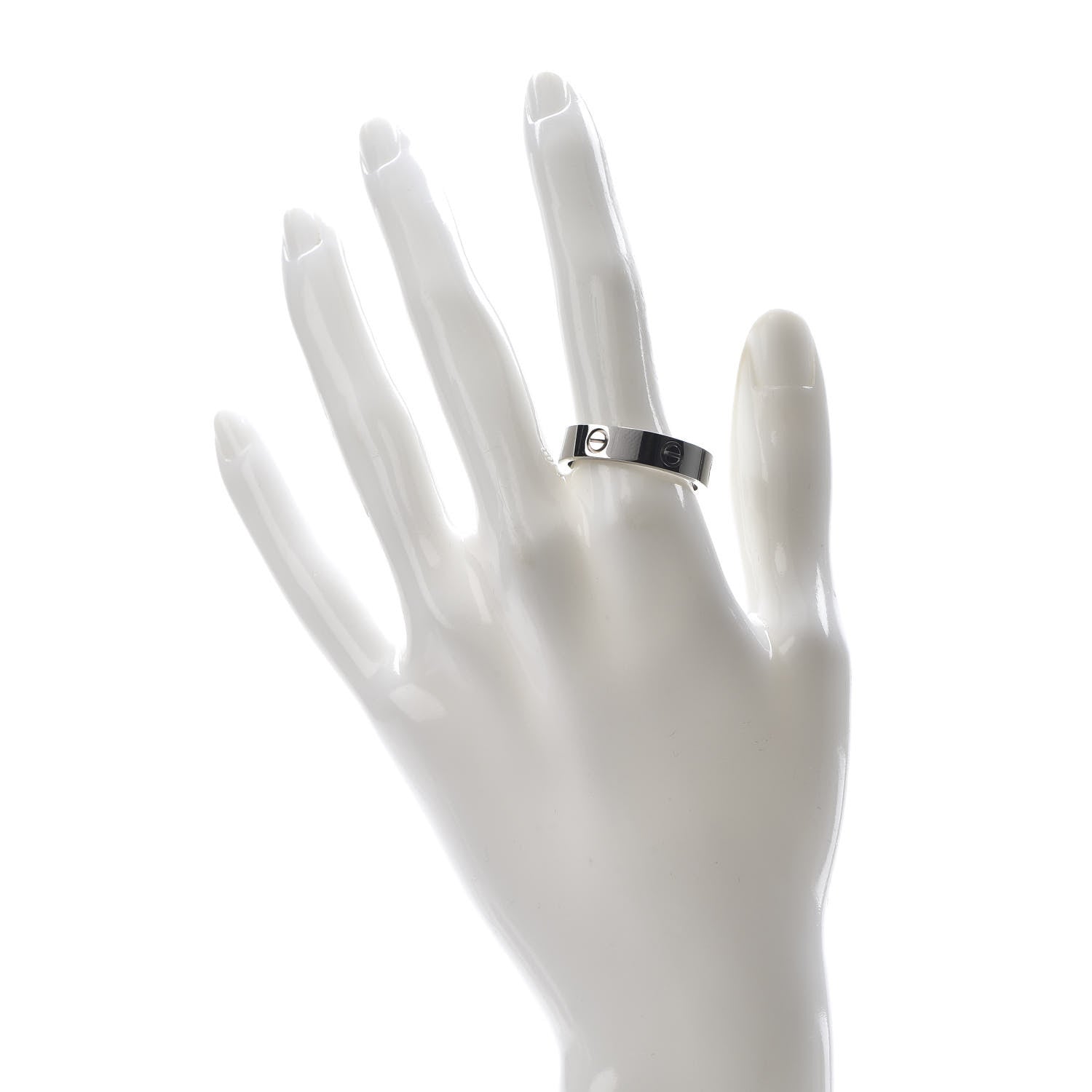 Cartier 18K White Gold 5.5mm LOVE Ring 66 11.5 2 of 5
