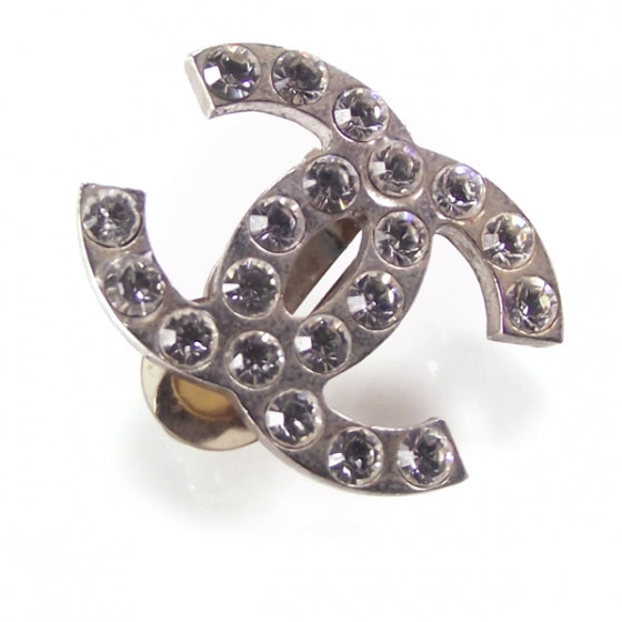 Crystal CC Clip on Earrings