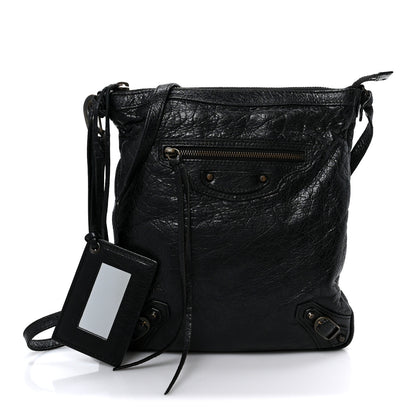 Balenciaga Agneau Classic Hardware Flat Crossbody Black 2 of 11
