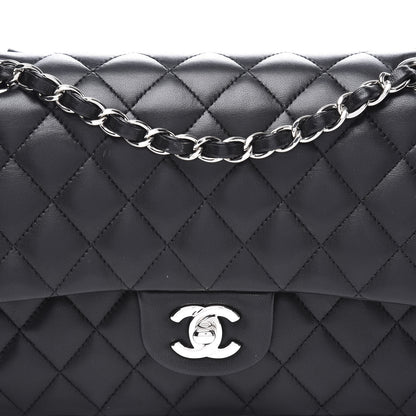Chanel Lambskin Quilted Medium Double Flap Black 10 of 10