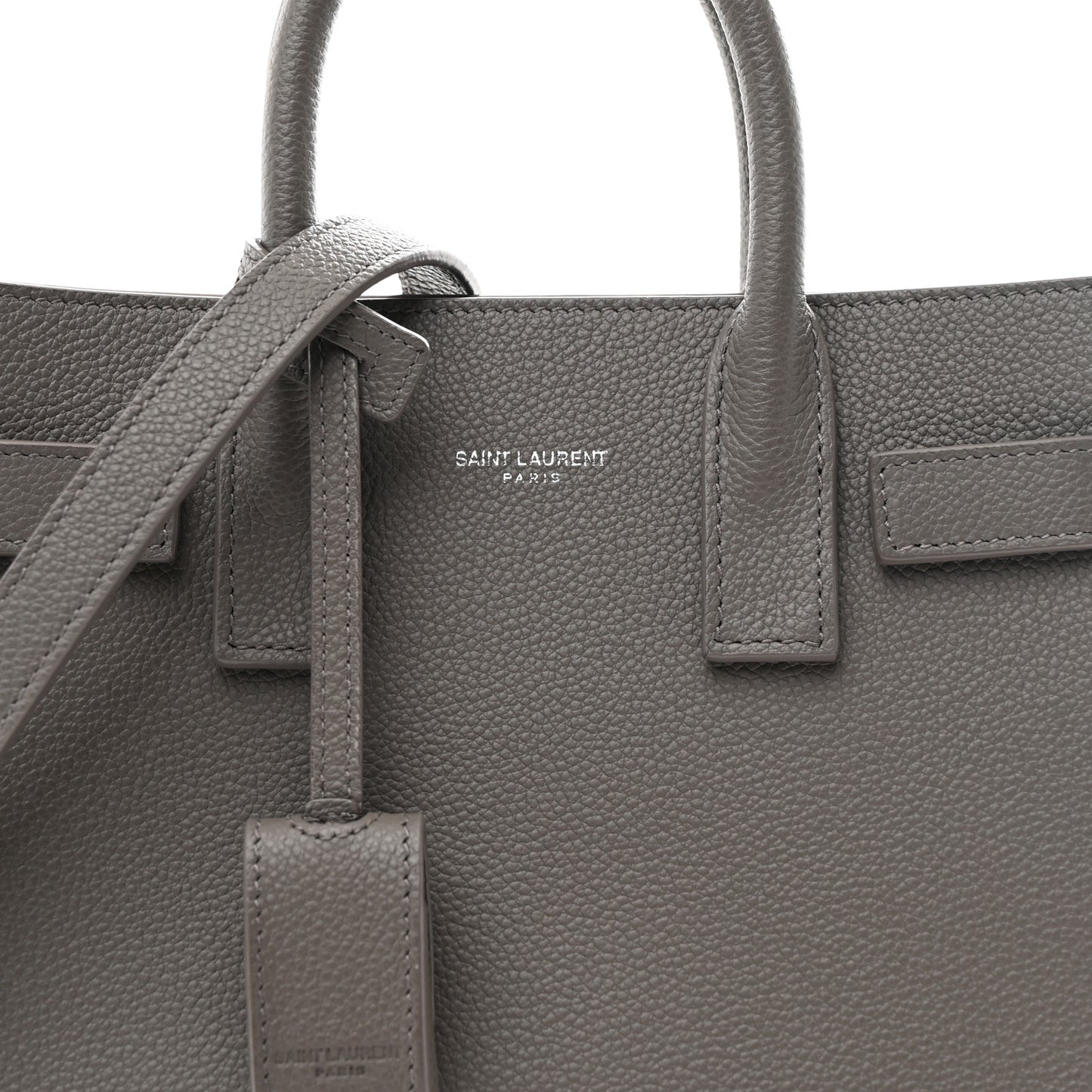 Grained Calfskin Nano Sac De Jour Fog
