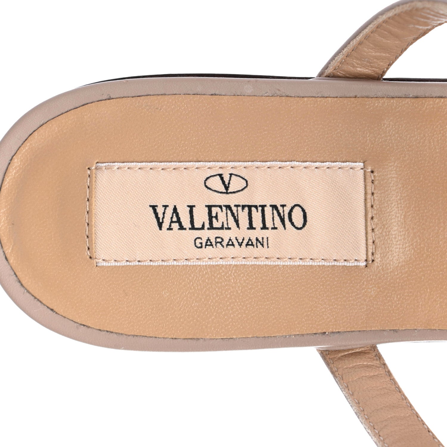 Valentino Garavani Pebbled Calfskin Rockstud Flat Cage Mules 36 Poudre 7 of 8