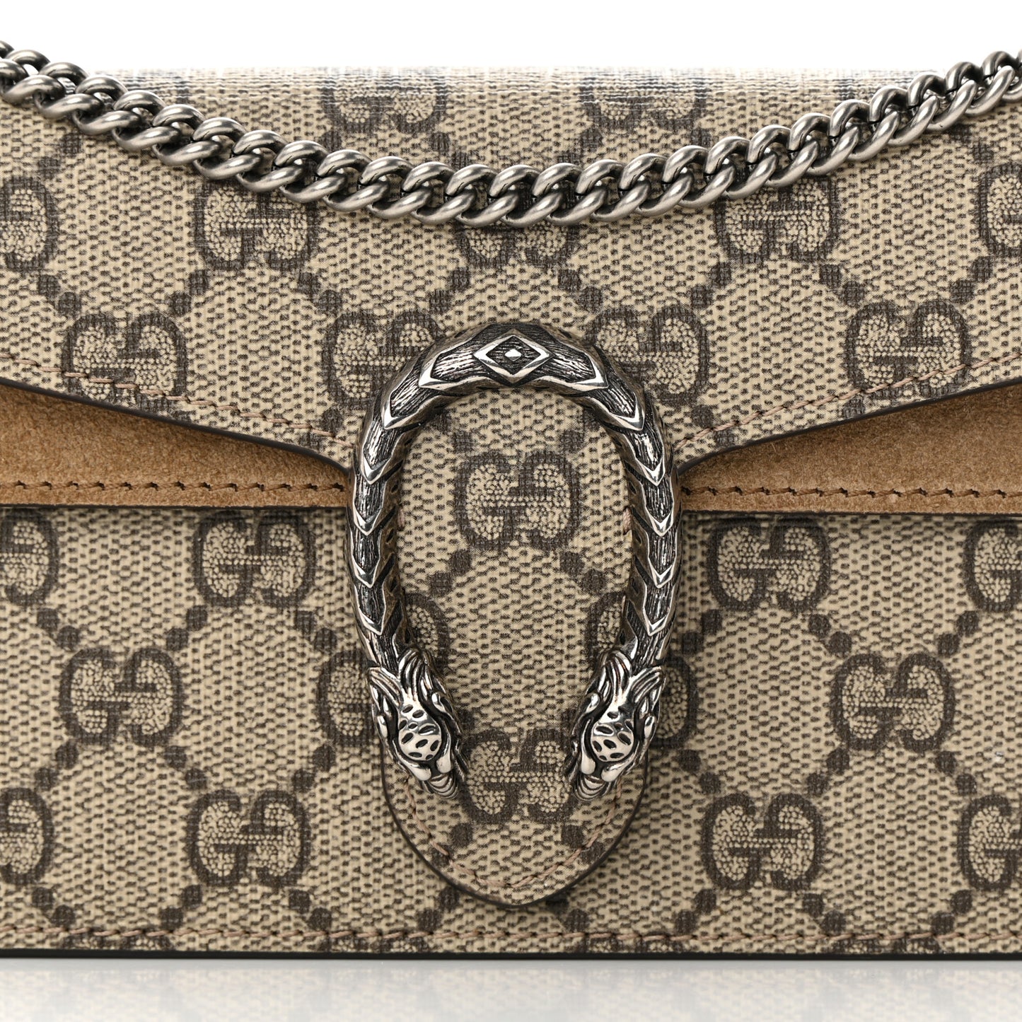 GG Supreme Monogram Super Mini Dionysus Shoulder Bag Taupe