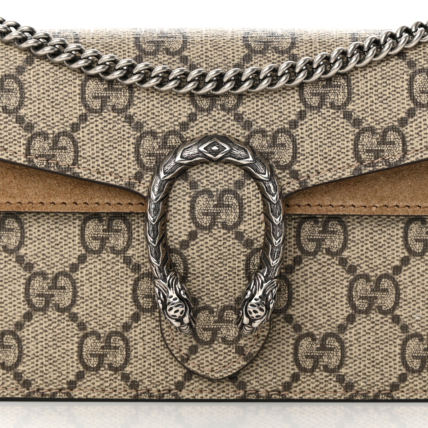 Gucci GG Supreme Monogram Super Mini Dionysus Shoulder Bag Taupe 7 of 14