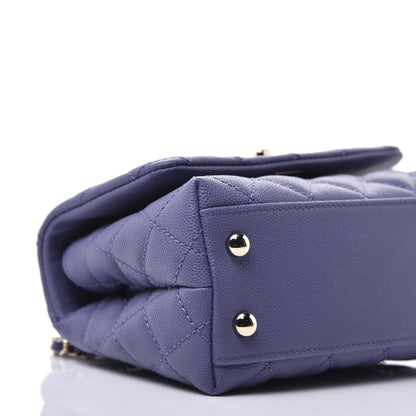 Chanel Caviar Quilted Extra Mini Coco Handle Flap Purple 7 of 9