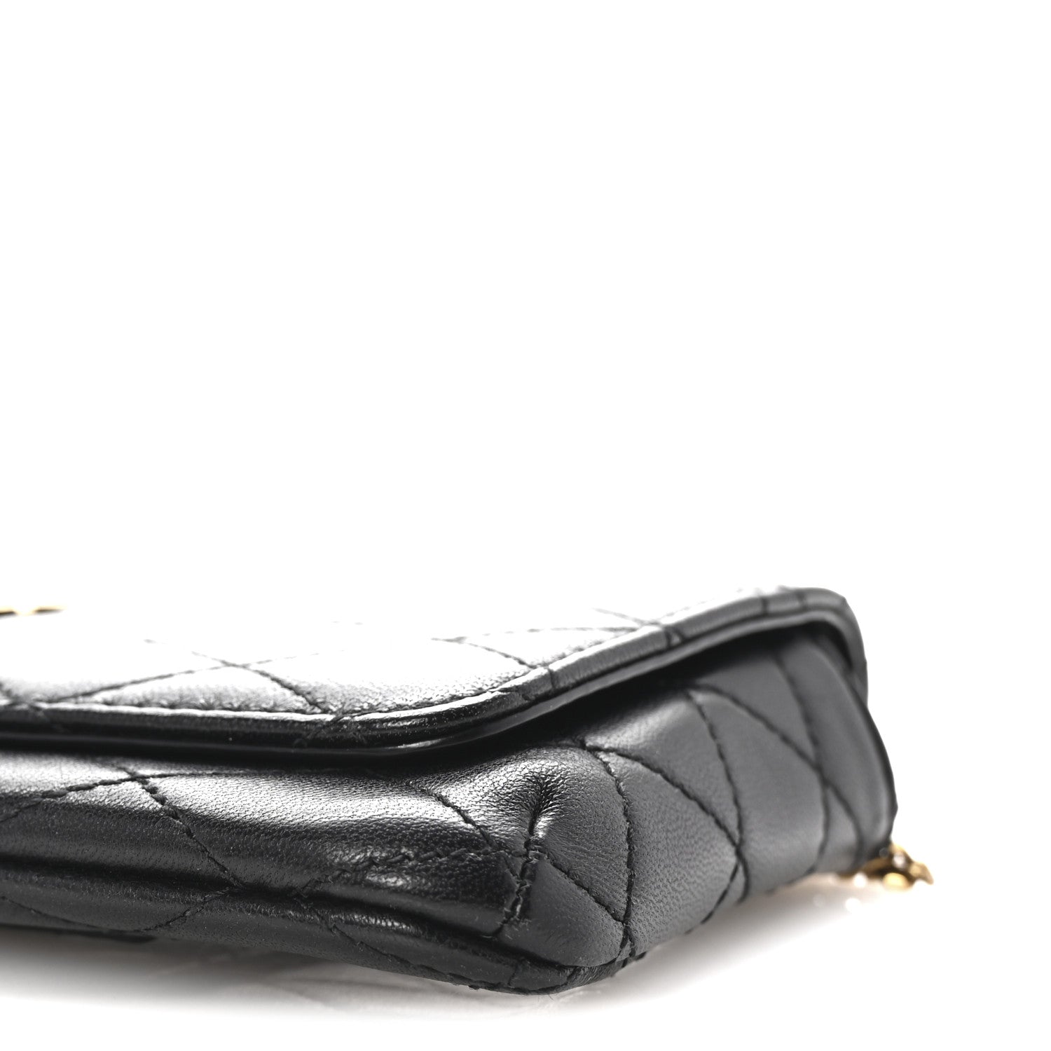 Saint Laurent Lambskin Quilted Gaby Phone Holder Crossbody Black 9 of 9