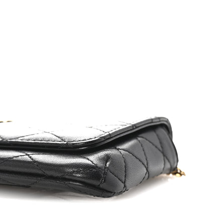 Saint Laurent Lambskin Quilted Gaby Phone Holder Crossbody Black 9 of 9