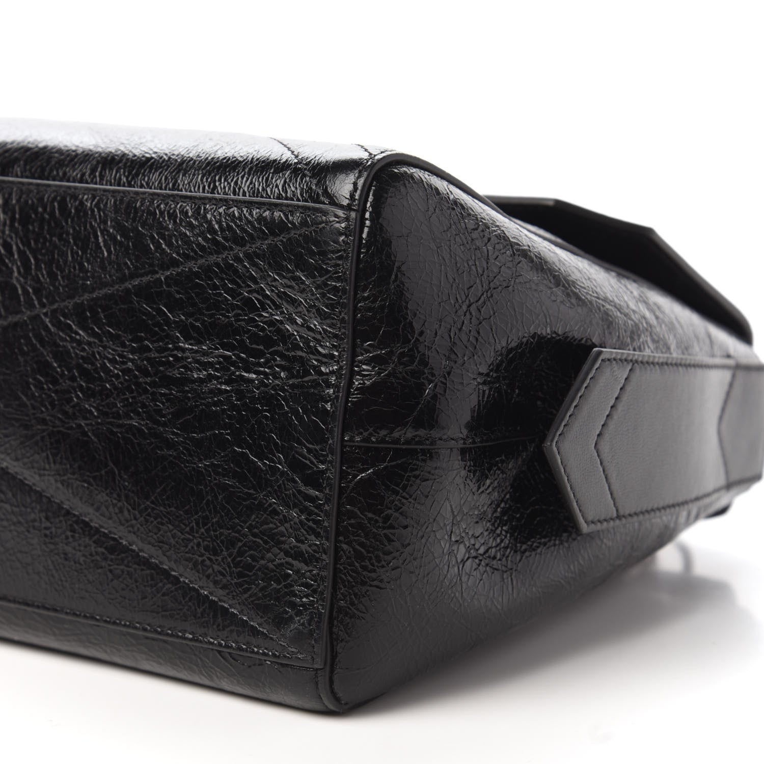 Givenchy Creased Patent Calfskin Medium ID Flap Black 7 of 9