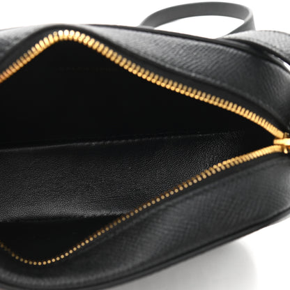 Balenciaga Signature Grained Calfskin Logo XS Ville Camera Bag Black White 5 of 8