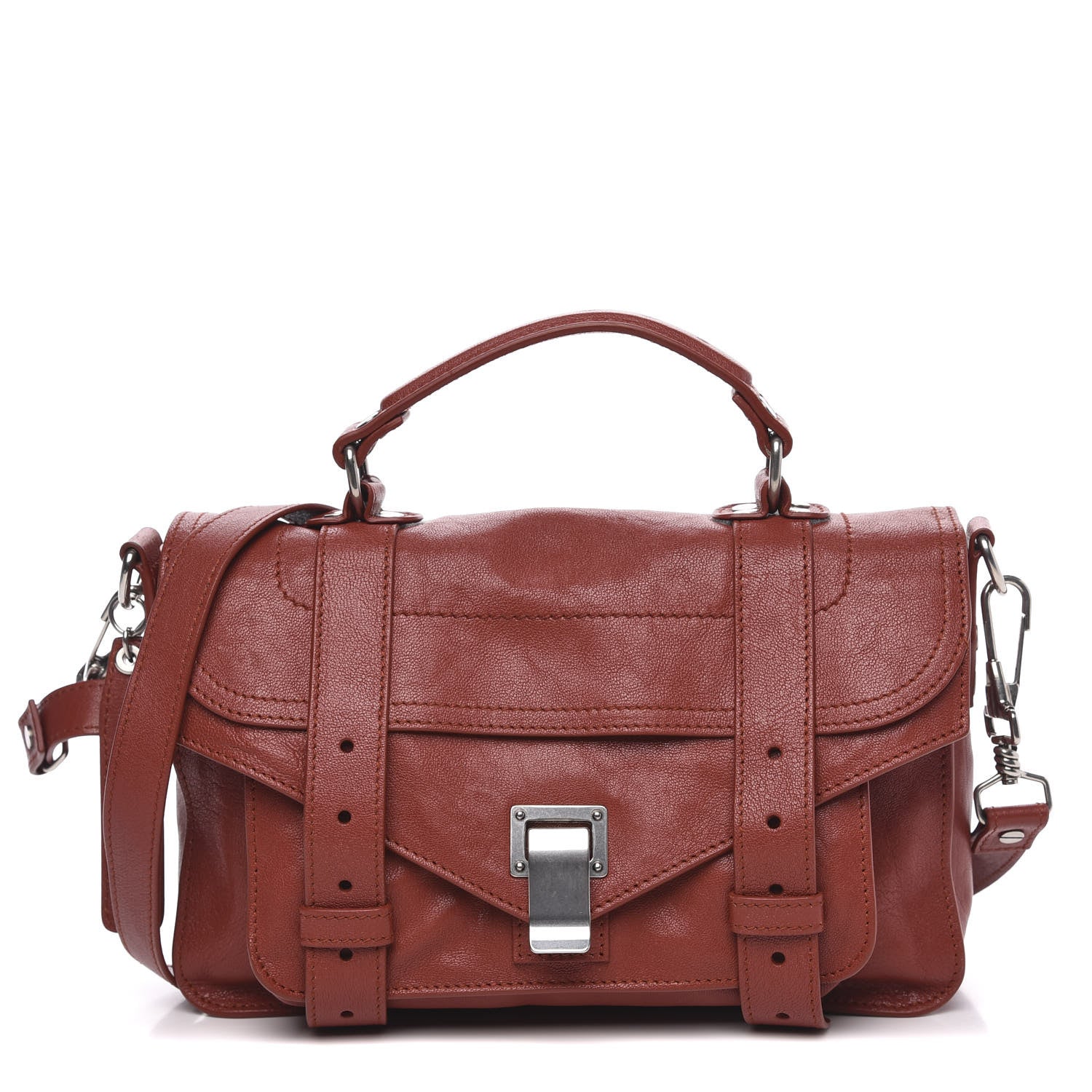 Proenza Schouler Lambskin Tiny PS1 Satchel Mandarin Red 1 of 10