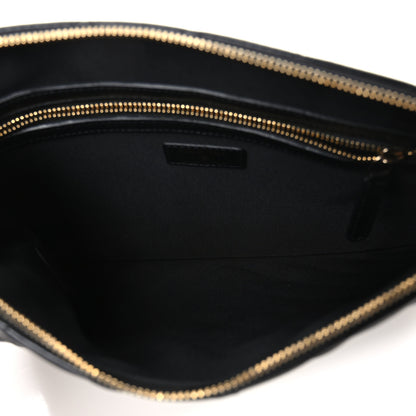 Chanel Lambskin Quilted Chain Around Medium Cosmetic Case Black 5 of 10