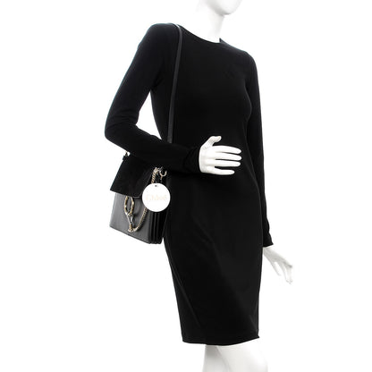 Chloe Suede Calfskin Medium Faye Shoulder Bag Black 2 of 9