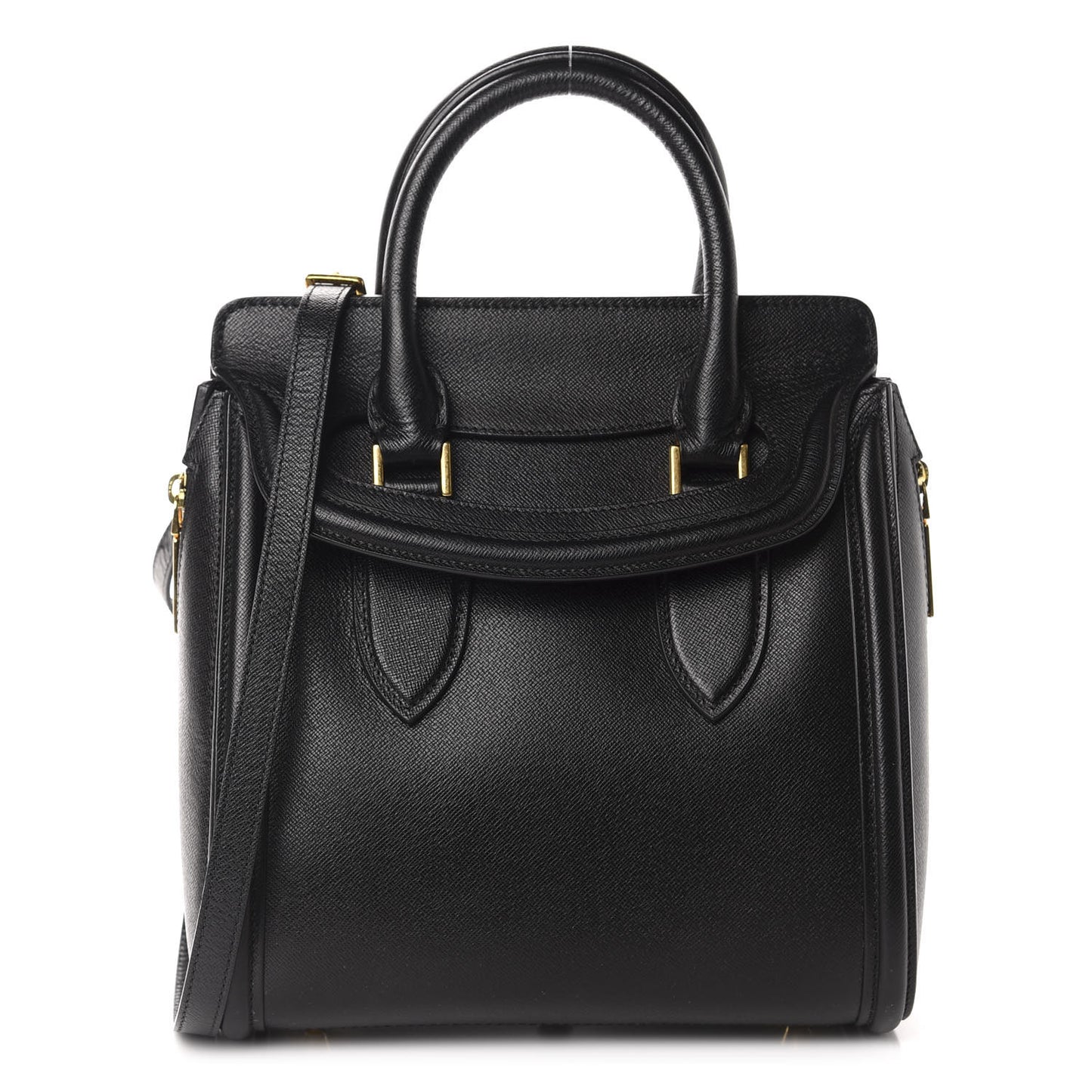 Grained Calfskin Large Heroine Black
