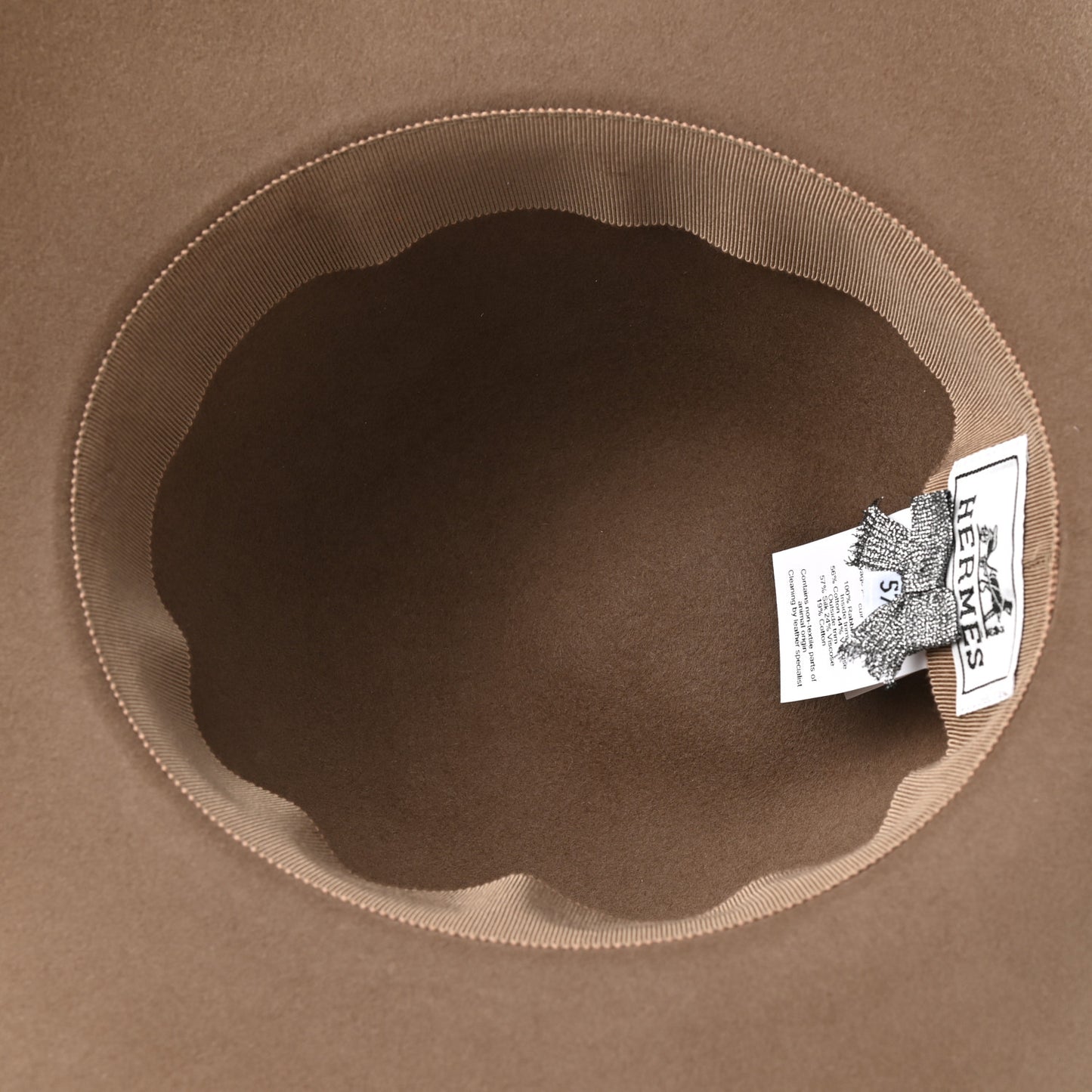 Rabbit Felt Brides de Gala Francoise Hat 57 Etoupe