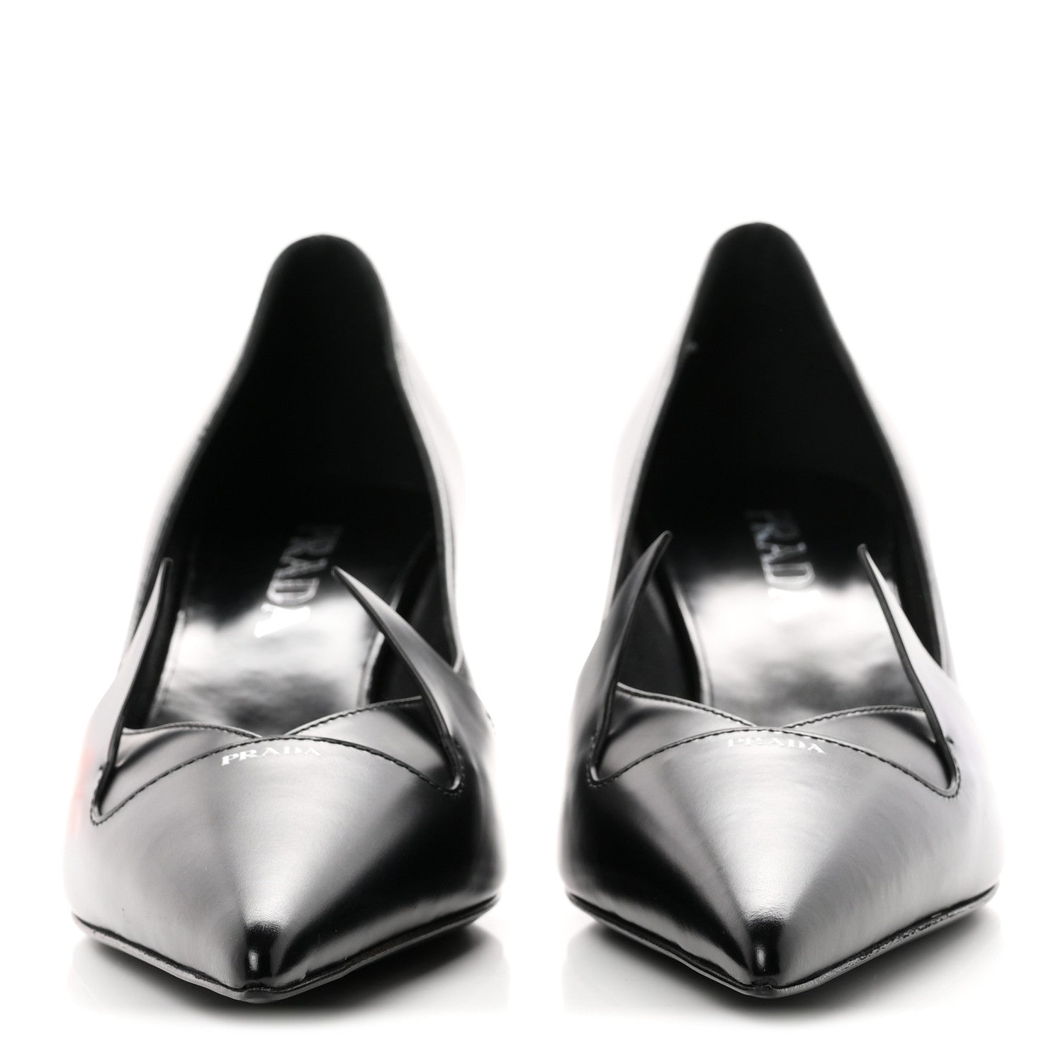 Prada Spazzolato Pointed Toe 55mm Pumps 37 Black 3 of 9
