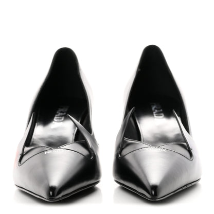 Prada Spazzolato Pointed Toe 55mm Pumps 37 Black 3 of 9