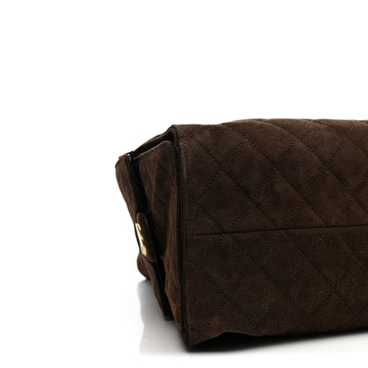 Chanel Suede Quilted Medium Chanel 25 Handbag Dark Brown 10 of 11