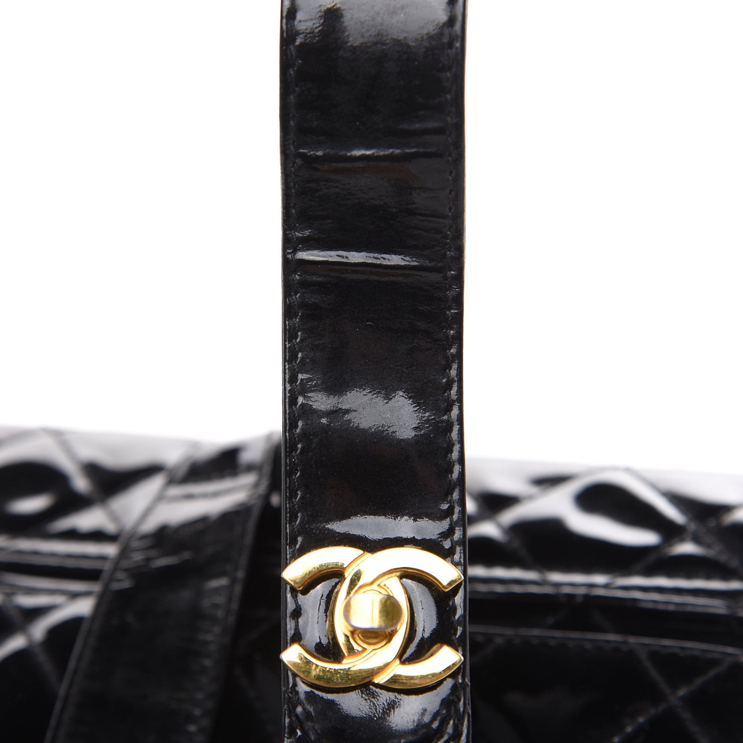 Chanel Patent Quilted Backpack Black 14 of 17