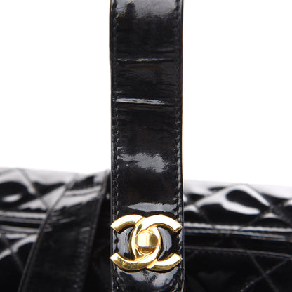 Chanel Patent Quilted Backpack Black 14 of 17