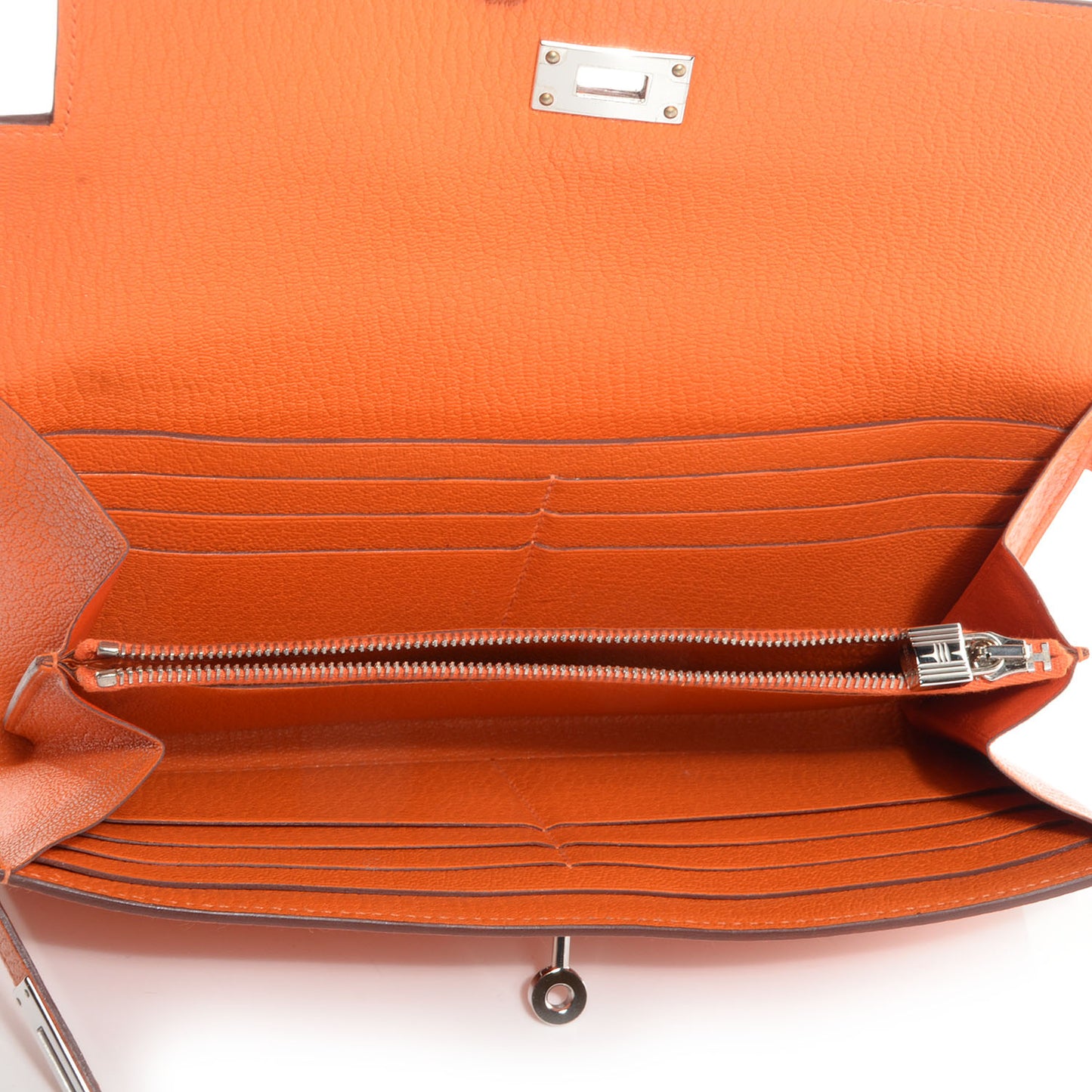 Chevre Mysore Kelly Longue Wallet Orange