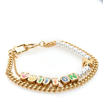 Louis Vuitton Metal Monogram Vuitton Belt Chain Gold Multicolor 1 of 3