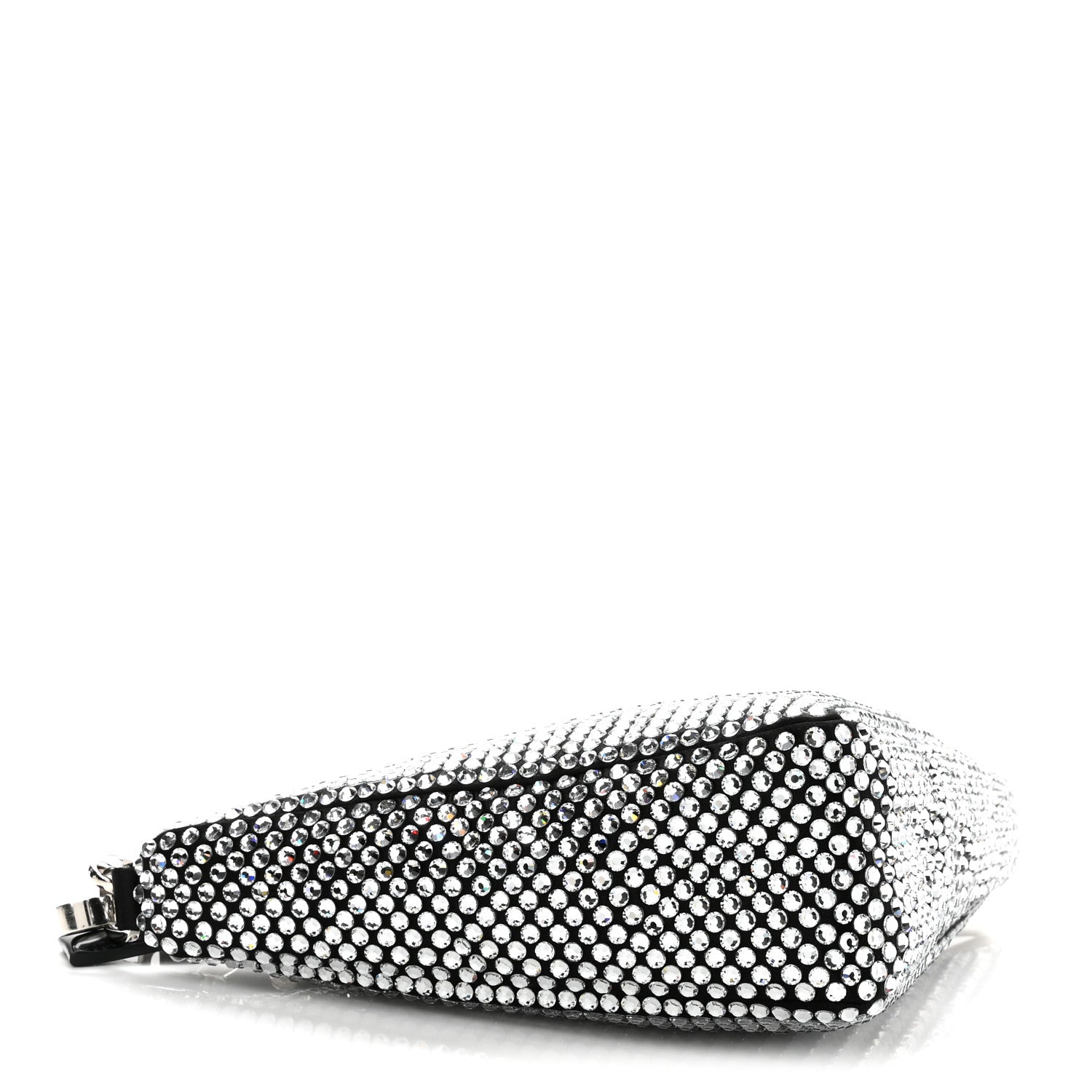 Prada Satin Crystal Triangle Crossbody Pouch Cristal 4 of 10