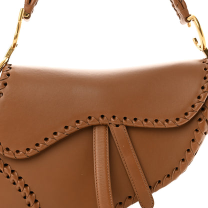 Christian Dior Calfskin Whipstitch Saddle Bag Brown 8 of 10