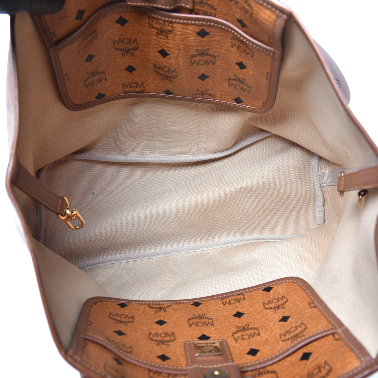 Visetos Crocodile Embossed Medium Liz Shopper Tote Cognac