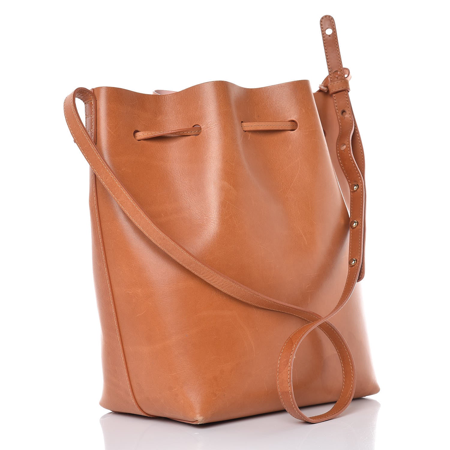 Mansur Gavriel Vegetable Tanned Calfskin Bucket Bag Cammello Rosa 4 of 15